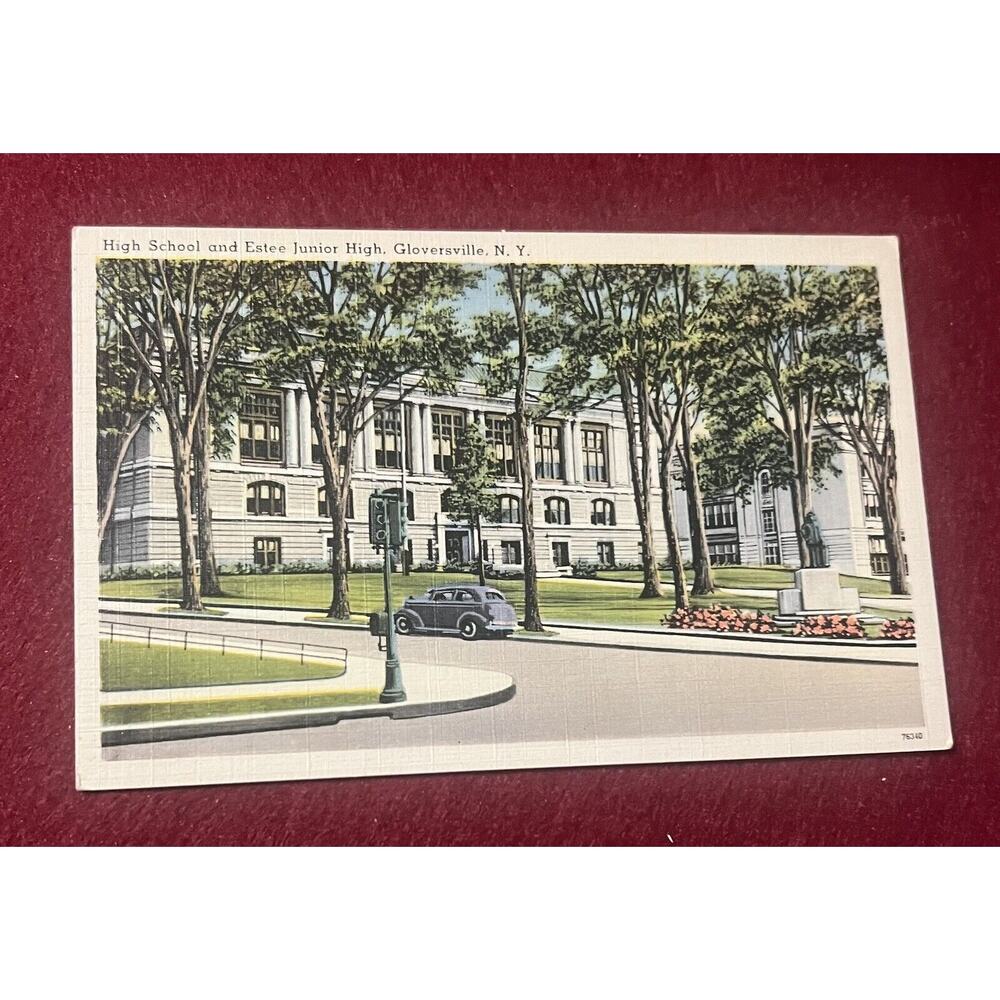 Postcard - High School & Estee Junior‎ High, Gloversville, NY Unposted